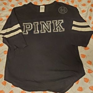 PINK 3/4 Sleeve Bling Tee